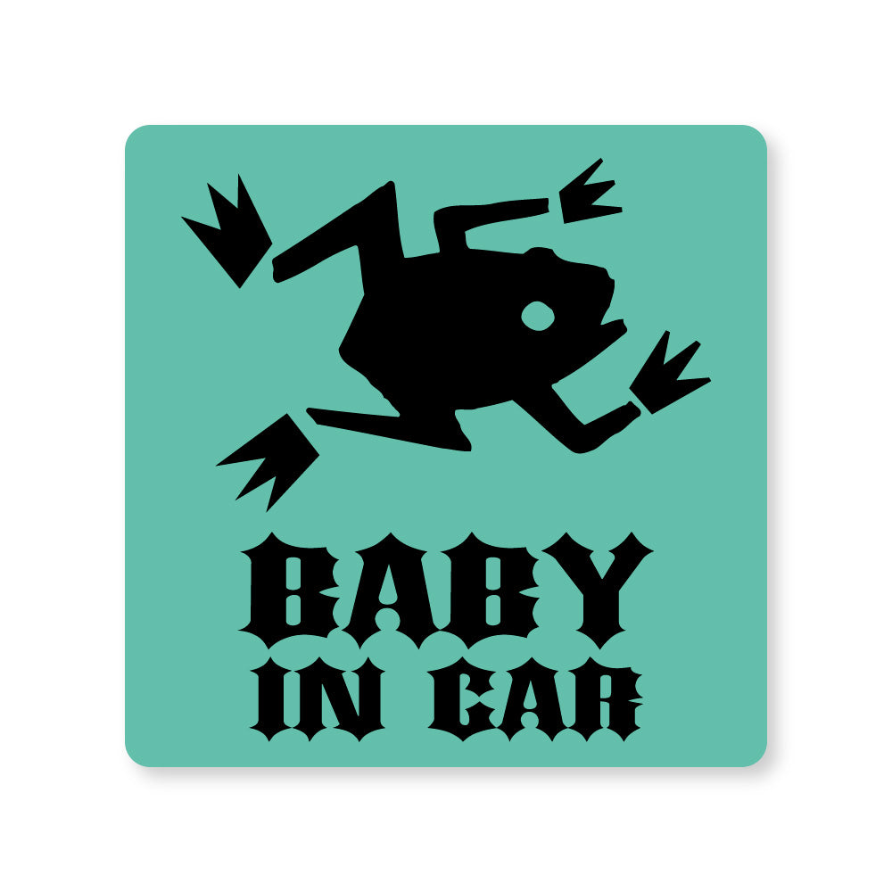【全14カラー】BABY IN CAR カエル かえる 蛙 frog ベビーインカー 赤ちゃん乗っています Baby On Board ステッカー マグネット サイン