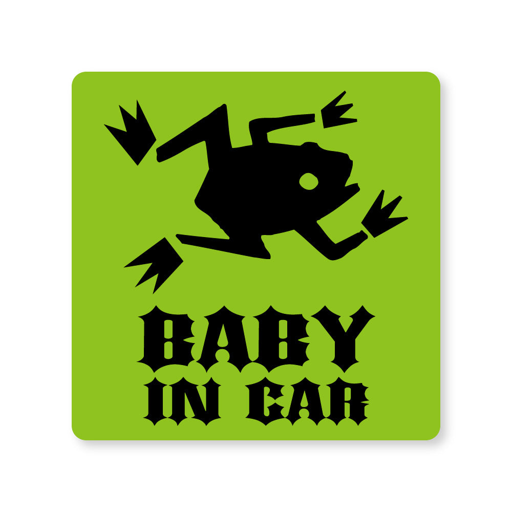 【全14カラー】BABY IN CAR カエル かえる 蛙 frog ベビーインカー 赤ちゃん乗っています Baby On Board ステッカー マグネット サイン