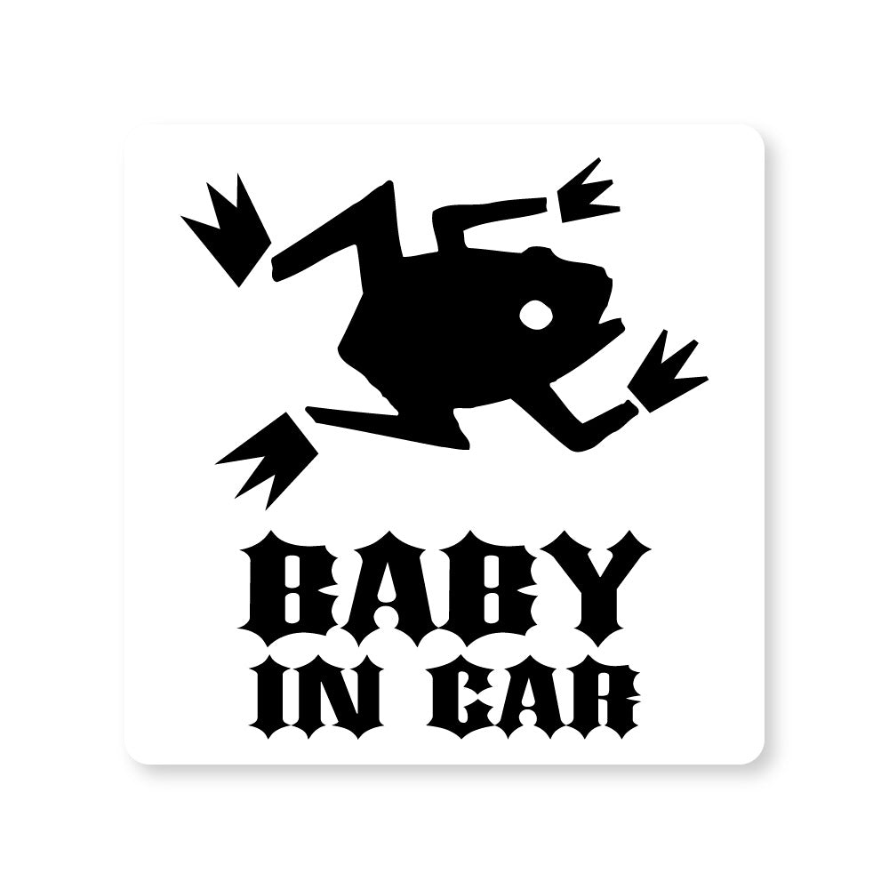 【全14カラー】BABY IN CAR カエル かえる 蛙 frog ベビーインカー 赤ちゃん乗っています Baby On Board ステッカー マグネット サイン
