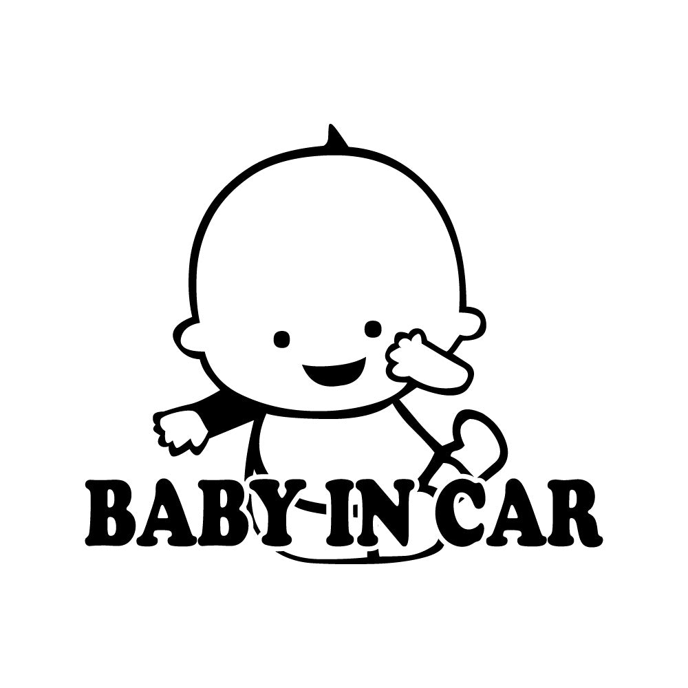 【3カラー】 BABY IN CAR ベビーインカー 赤ちゃん:カッティングシートステッカー