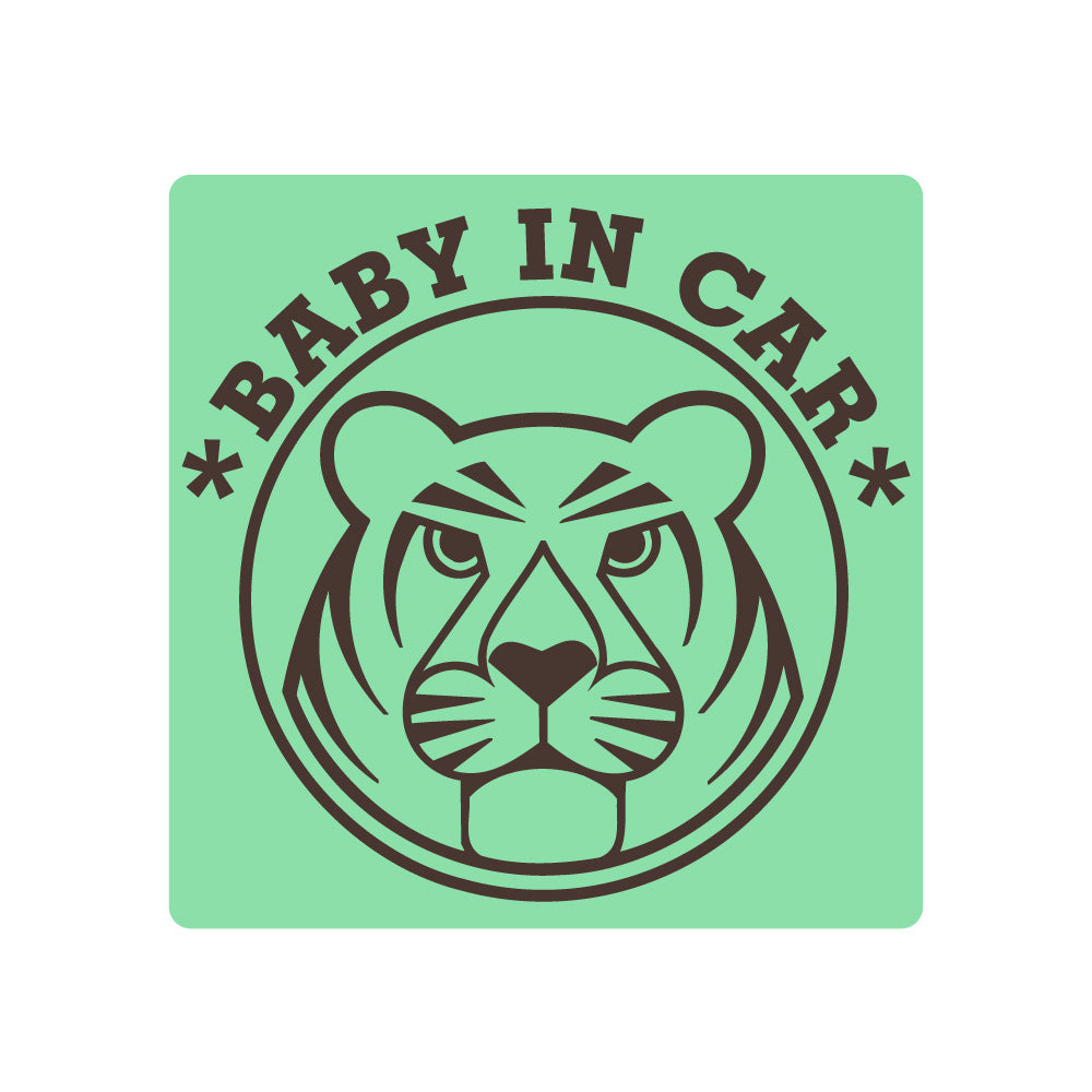 【10カラー】BABY IN CAR ベビーインカー 虎:マグネット&ステッカー