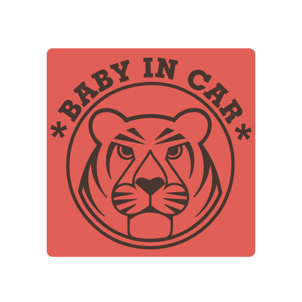 【10カラー】BABY IN CAR ベビーインカー 虎:マグネット&ステッカー