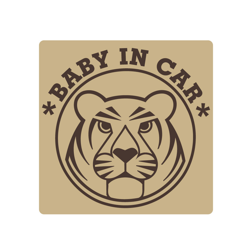 【10カラー】BABY IN CAR ベビーインカー 虎:マグネット&ステッカー