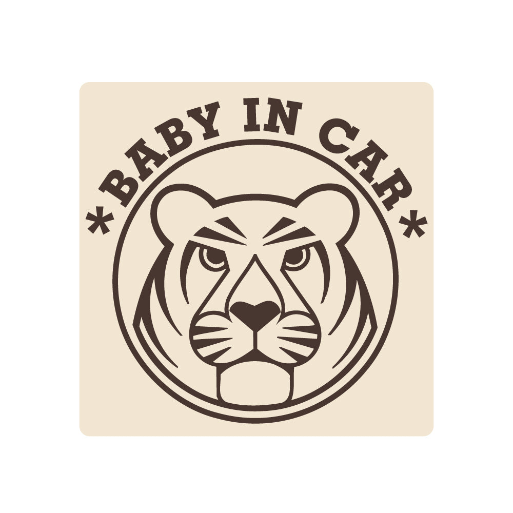 【10カラー】BABY IN CAR ベビーインカー 虎:マグネット&ステッカー