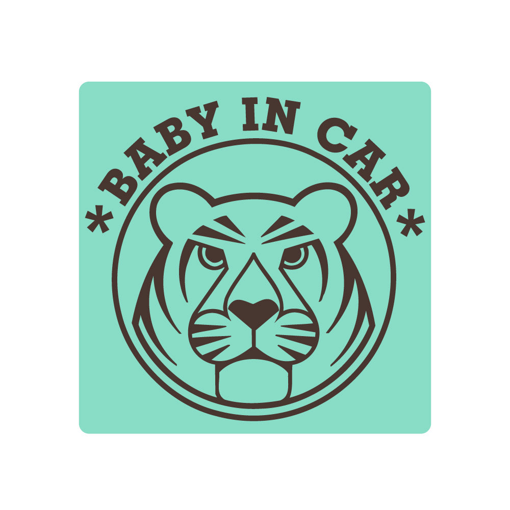 【10カラー】BABY IN CAR ベビーインカー 虎:マグネット&ステッカー