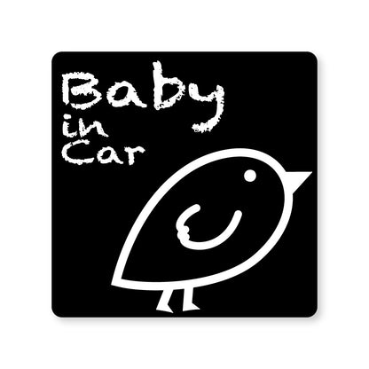 【全14カラー】BABY IN CAR ひよこ ヒヨコ 雛 ベビーインカー 赤ちゃん乗っています Baby On Board ステッカー マグネット サイン