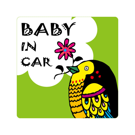 【全10カラー】BABY IN CAR 鳥 バード bird ベビーインカー 赤ちゃん乗っています Baby On Board ステッカー マグネット サイン