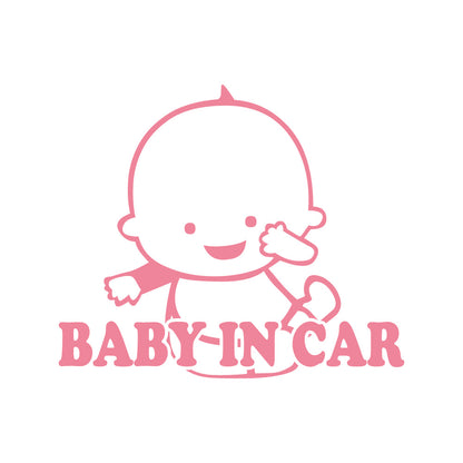 【3カラー】 BABY IN CAR ベビーインカー 赤ちゃん：カッティングシートステッカー